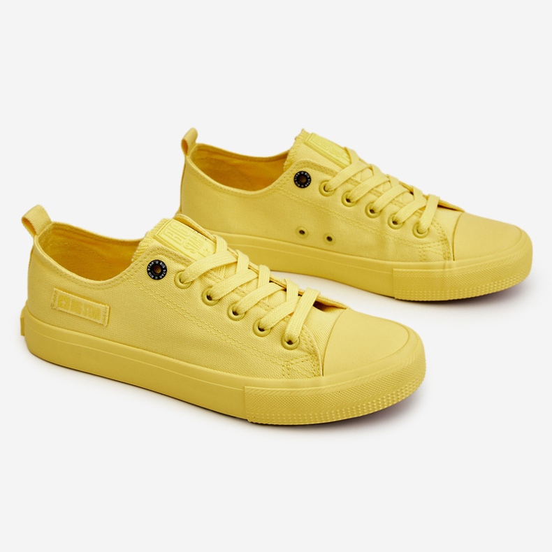 Tênis feminino clássico baixo Big Star LL274026 amarelo 1