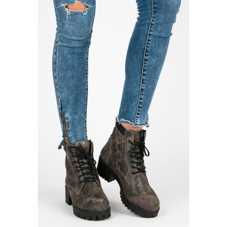 Vinceza Botas com cadarço com protetor verde 2