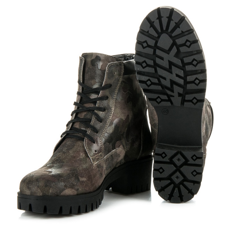 Vinceza Botas com cadarço com protetor verde 1