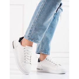 Sapatos desportivos de mulher Shelovet branco com padrão 1 Sapatos desportivos de mulher Shelovet branco com padrão 1