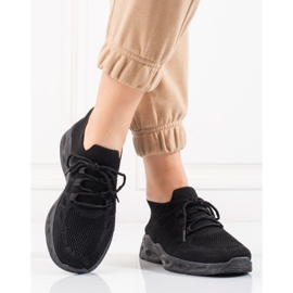 Sapatos desportivos em tecido preto Shelovet 2