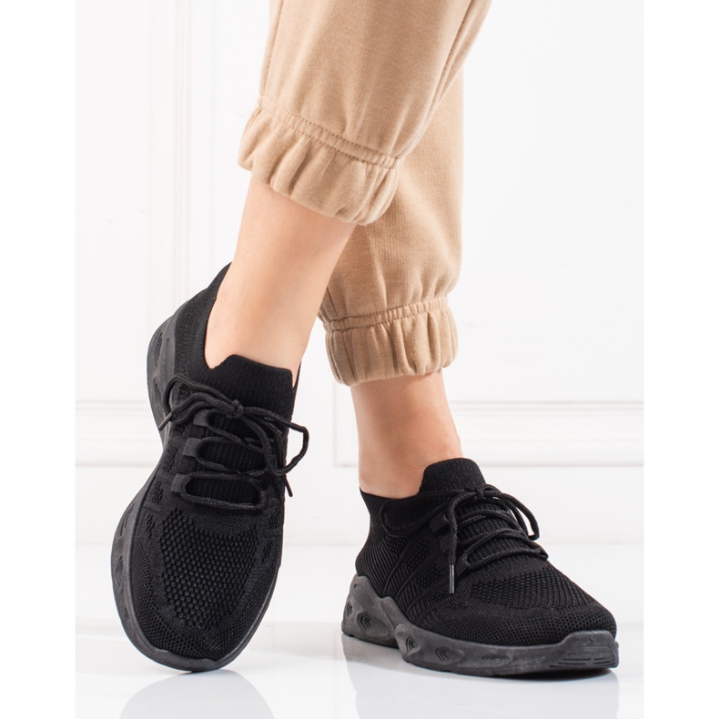 Sapatos desportivos em tecido preto Shelovet 2