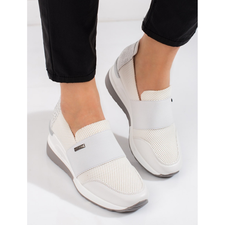 W. Potocki Tênis de cunha branco Potocki de mulher 2