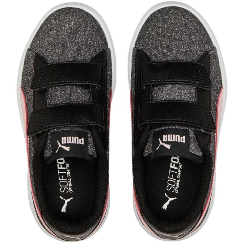 Sapatos Puma Smash v2 Glitz Glam V Ps Jr 367378 30 preto 1