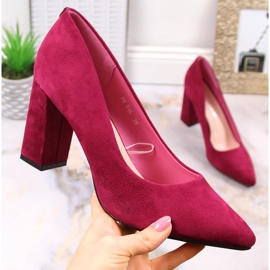 Sapatos de ponta de camurça Sergio Leone PB216 para mulher rosa 4