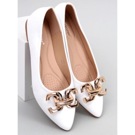 BM Bailarinas elegantes com fivela de Simona White branco 1 BM Bailarinas elegantes com fivela de Simona White branco 1