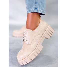 BM Mocassim plataforma camurça Amparo Beige bege 1