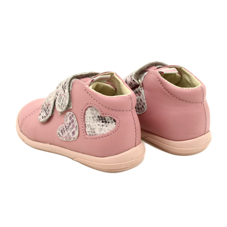 Sapatos de velcro Mazurek 1264 Pink Snake Hearts rosa 5
