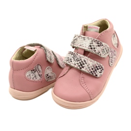 Sapatos de velcro Mazurek 1264 Pink Snake Hearts rosa 3