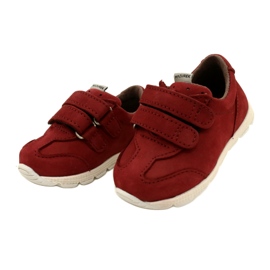 Sapatos infantis de couro casual Mazurek 1362 Velcro vermelho 2