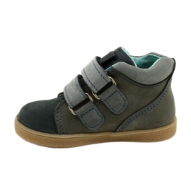 Sapatos infantis de couro com velcro mazurek 1302 marinho cinza 2 Sapatos infantis de couro com velcro mazurek 1302 marinho cinza 2