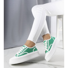 BM Sapatilhas verdes na plataforma Delores 1