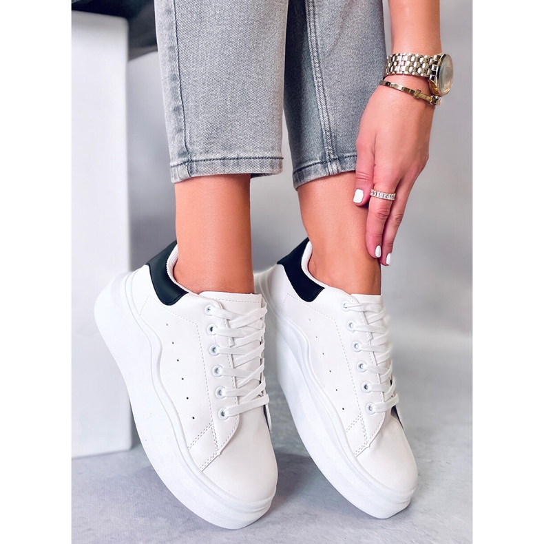 BM Sapatos desportivos de mulher Leone Black branco preto 1