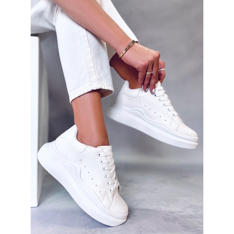 BM Sapatos desportivos de mulher Leone White branco 2