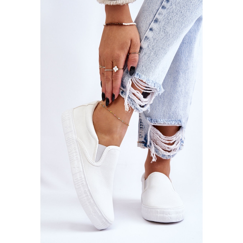 Tênis feminino sem cadarço Big Star LL274389 branco 1