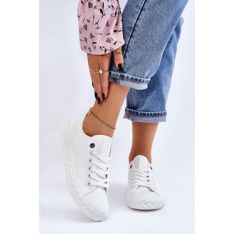 Tênis de couro feminino Big Star LL274403 branco 1