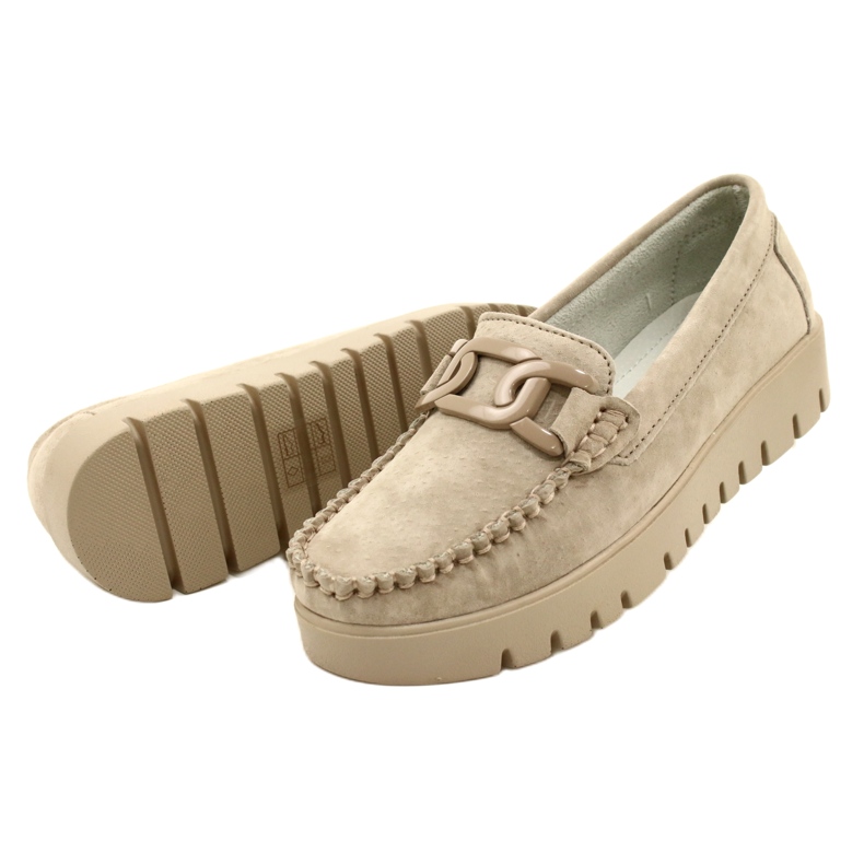 Mocassins de pele Filippo DP3334/23 BE bege 5