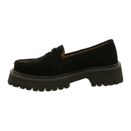 Mocassins de camurça Filippo DP4586/23 BK preto 2