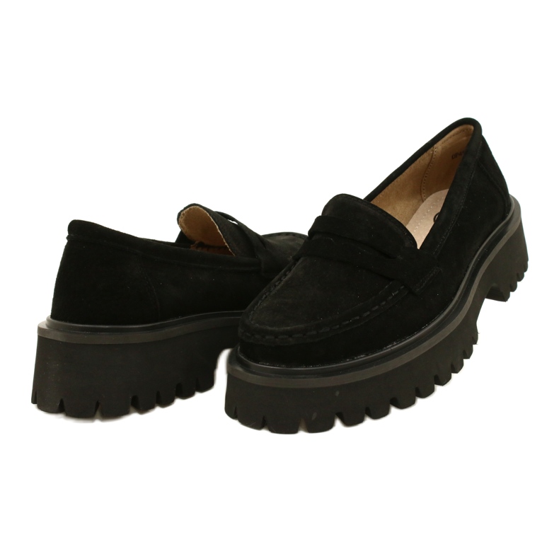 Mocassins de camurça Filippo DP4586/23 BK preto 4