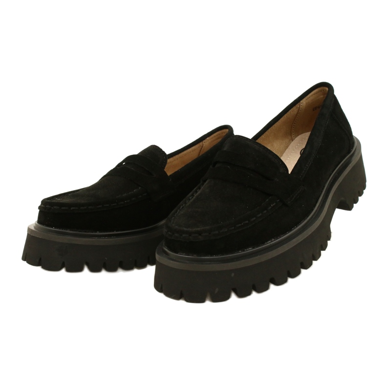 Mocassins de camurça Filippo DP4586/23 BK preto 3