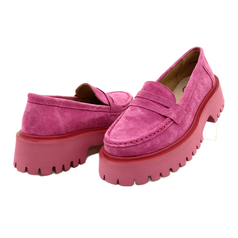 Mocassins de camurça Filippo DP4586/23 FH Fúcsia rosa 4