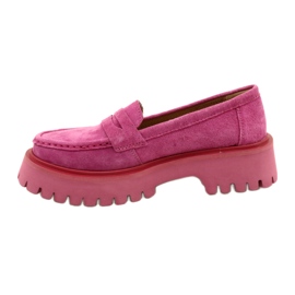Mocassins de camurça Filippo DP4586/23 FH Fúcsia rosa 2