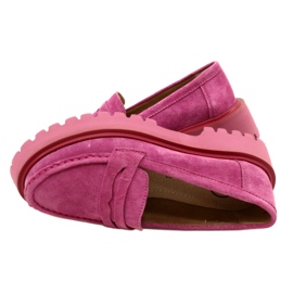 Mocassins de camurça Filippo DP4586/23 FH Fúcsia rosa 5