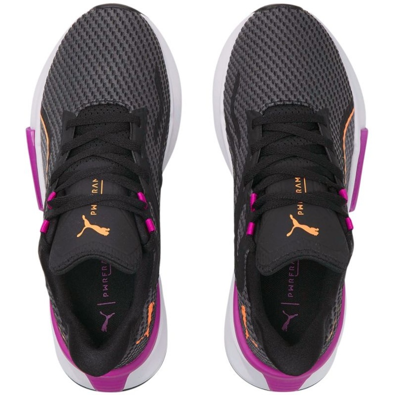 Puma PwrFrame Tr W 376170 04 sapatos preto rosa cinza 1