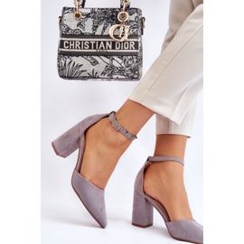 PS1 Sapatos de salto de camurça cinza Lexie 2