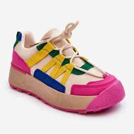 PS1 Sapatos esportivos femininos de plataforma de camurça multicoloridos Rohan 1