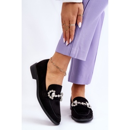 PS1 Mocassins de camurça pretos elegantes Aliya 1