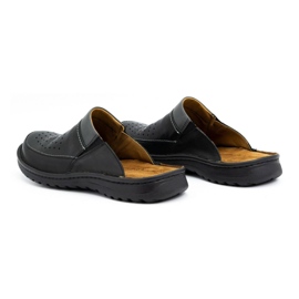 Chinelos de couro masculino 219 Kampol preto 4