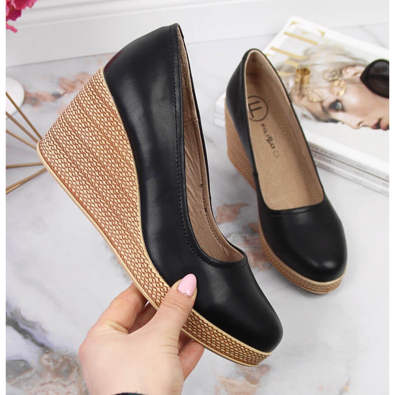 Sapatilha de couro preta Filippo DP3521 preto 1