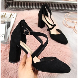 Sandálias pretas de mulher no posto Sergio Leone SK863 preto 2