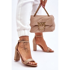 PS1 Sandálias clássicas de camurça bege Amina marrom 2