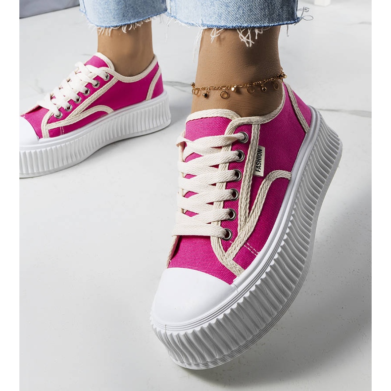 PA1 Tênis plataforma rosa escuro, Connie. 1