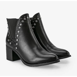 PA1 Bota salto preto com strass Louisa 1