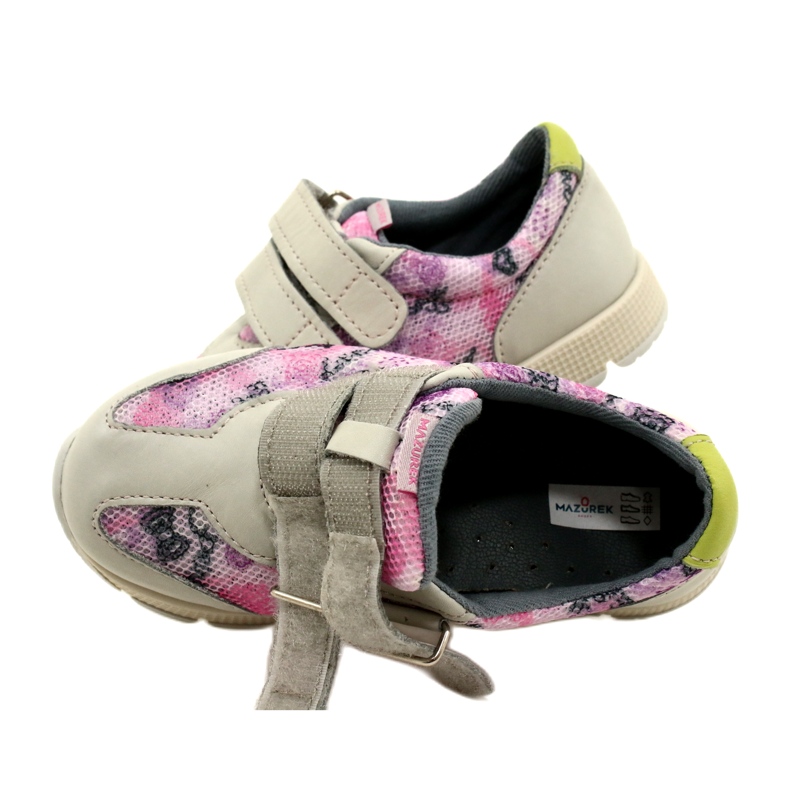 Sapatos casuais de couro com velcro Mazurek AirWalk Sport roxo 5