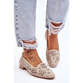 Mocassim Openwork Sergio Leone BL627 Bege 2