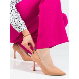 Sapatos de salto alto feminino Vinceza bege 1