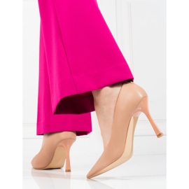 Sapatos de salto alto feminino Vinceza bege 2