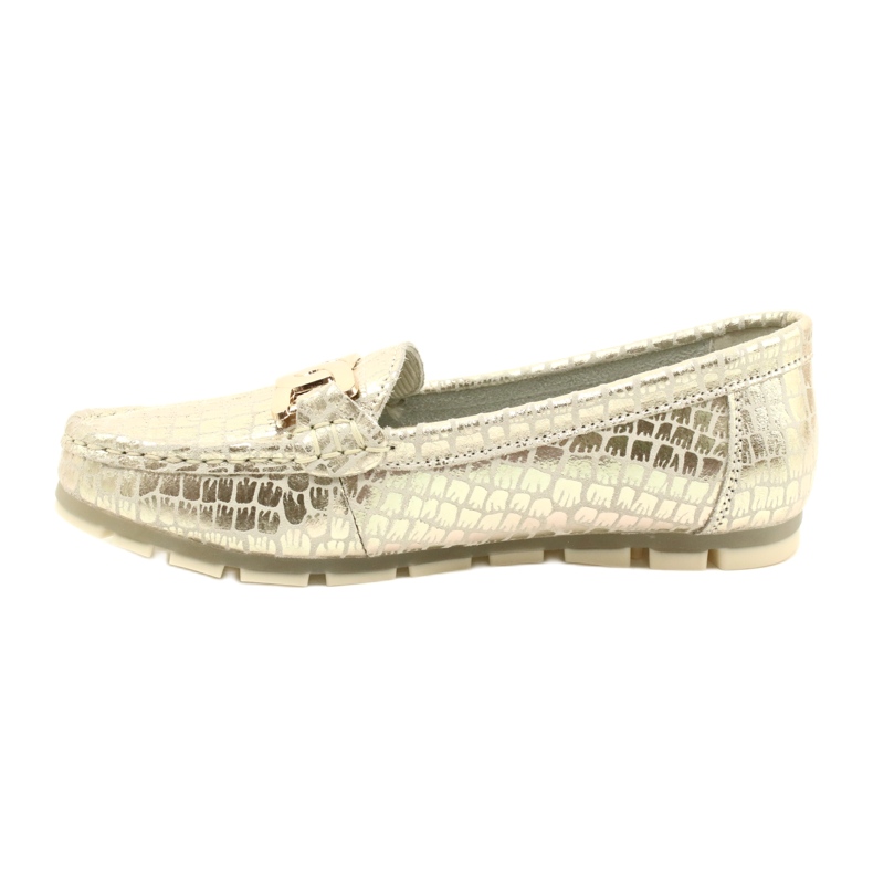 Mocassim de couro dourado Filippo DP3630/23 bege 2