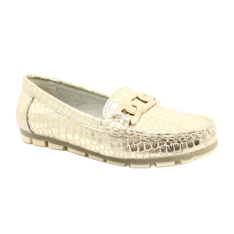 Mocassim de couro dourado Filippo DP3630/23 bege 1
