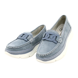 Mocassins de pele Filippo DP4552/23 azul 3