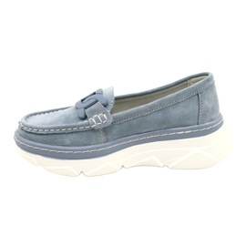 Mocassins de pele Filippo DP4552/23 azul 2