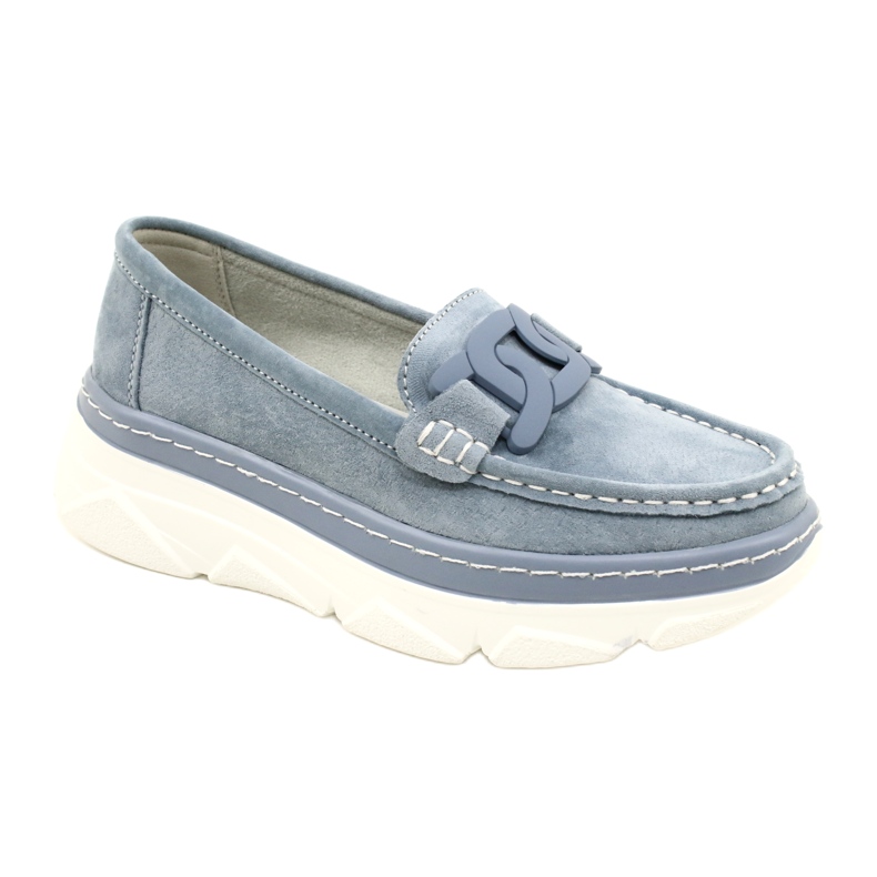 Mocassins de pele Filippo DP4552/23 azul 1