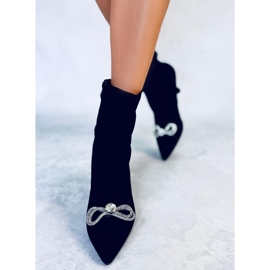 BM Bota salto alto elástico Betz preta preto 2