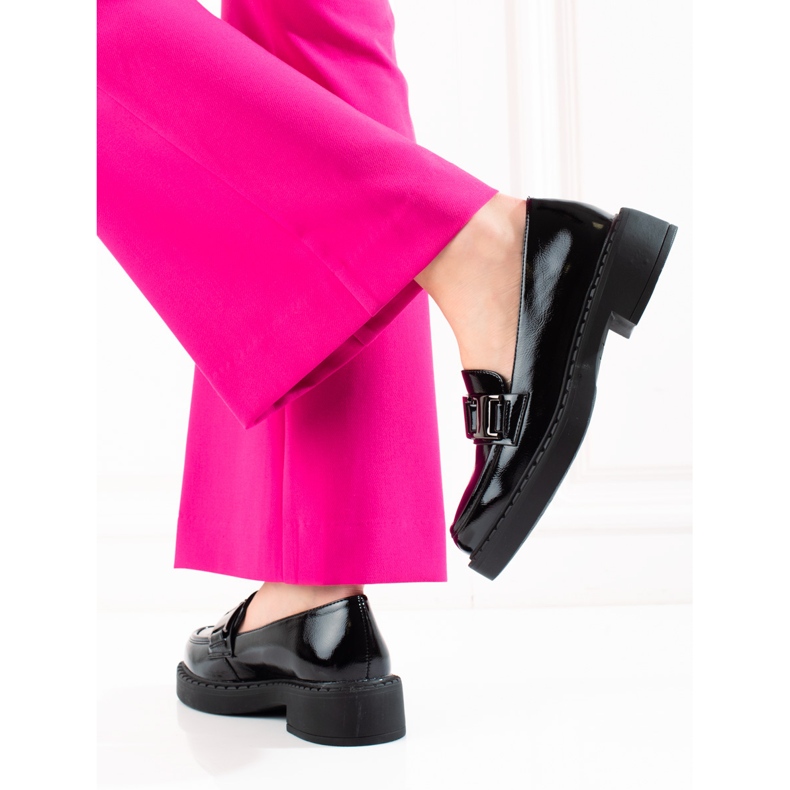 W. Potocki Mocassins de mulher Potocki pretos 1