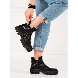 Botas abertas de mulher Potocki Black preto 2