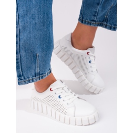 W. Potocki Tênis esportivo branco de couro Potocki 1